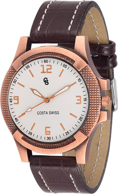 Costa Swiss CS-0004 Quirky White Analog Watch  - For Men   Watches  (Costa Swiss)