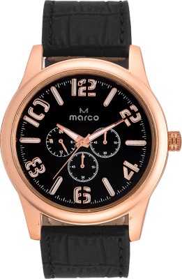 Marco MR-GR408-BLK-BLK ANTIQUE Analog Watch  - For Men   Watches  (Marco)