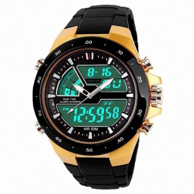 MM Skmei 1016 Gold Analog-Digital Watch  - For Men   Watches  (MM)