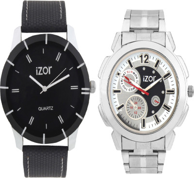 

ME&YOU Stylish Black & Silver Steel Combo Watch - For Men