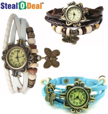 Stealodeal Different Colors Vintage Style Butterfly Watch  - For Men & Women   Watches  (Stealodeal)