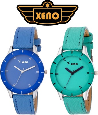 Xeno ZD000225LL Blue Sea Green Combo Women titanium pack of 2 Watch  - For Girls   Watches  (Xeno)
