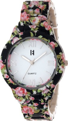 Excelencia CW21Black&Pink Floral Print Watch  - For Women   Watches  (Excelencia)