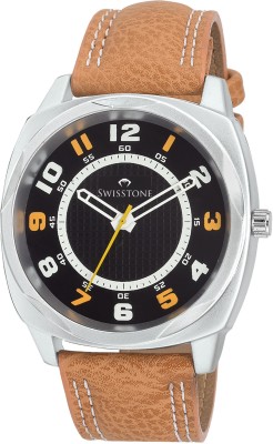 Swisstone FTREK027-BLK-TAN Analog Watch  - For Men   Watches  (Swisstone)