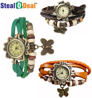Stealodeal Different Colors Antique Butterfly Watch  - For Men & Women   Watches  (Stealodeal)
