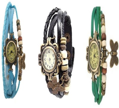 Krazykart Light  Blue,Black,Green Butterfly Analog Watch  - For Women   Watches  (Krazykart)