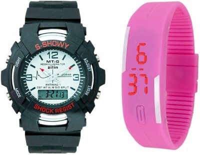 Vitrend S-Showy And Silicon Bracelet(Very May Colours) Analog-Digital Watch  - For Men & Women   Watches  (Vitrend)