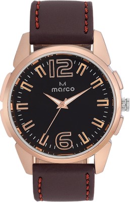 Marco MR-GR410-BLK-BRW ANTIQUE Analog Watch  - For Men   Watches  (Marco)