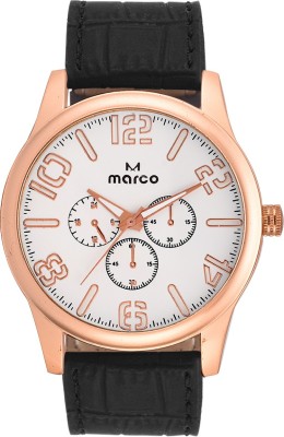 Marco MR-GR408-WHT-BLK ANTIQUE Analog Watch  - For Men   Watches  (Marco)