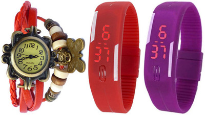 

Jack Klein VNT_RD_LED_RD_PRPL Watch - For Men & Women