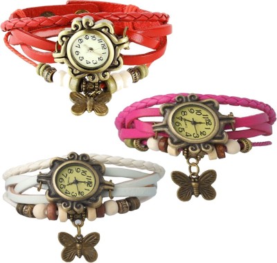 Beyond Destiny Combo of 3 VB-310 Vintage Butterfly Analog Watch  - For Women   Watches  (Beyond Destiny)