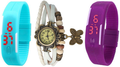 Jack Klein LED_SKYBL_PRPL_VNT_WHT Watch - For Men & Women