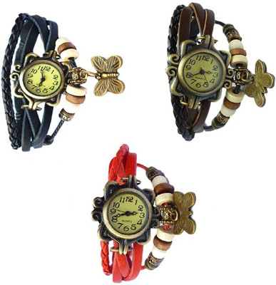 Ewwe Bracelet Pack Of 3 Analog Watch  - For Girls   Watches  (Ewwe)