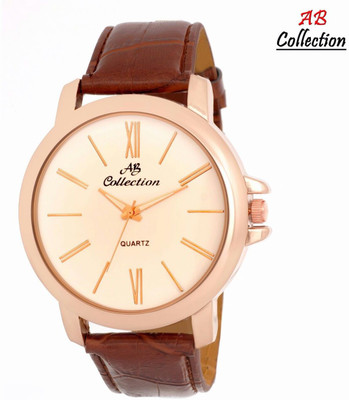 

AB Collection Cream_frmlbrwn Watch - For Men