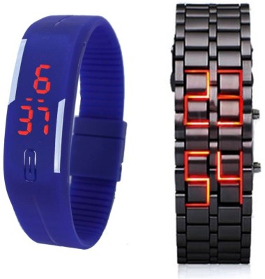 Elios Elegant Samurai LED with Silicone Blue (Combo) Digital Watch  - For Women   Watches  (Elios)