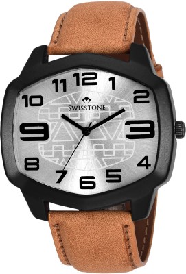 Swisstone GR109-SLV-TAN Analog Watch  - For Men   Watches  (Swisstone)