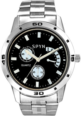 

Spyn Chronograph Pattern Black Watch - For Men & Women