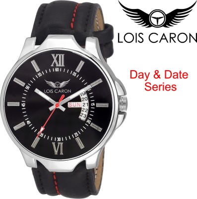 Lois Caron LCS-4119 BLACK DAY & DATE DAY & DATE FUNCTIONING Watch  - For Men   Watches  (Lois Caron)