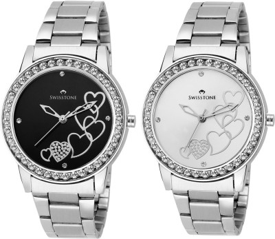 Swisstone HART236-BLK-CH & HART236-SLV-CH Analog Watch  - For Women   Watches  (Swisstone)
