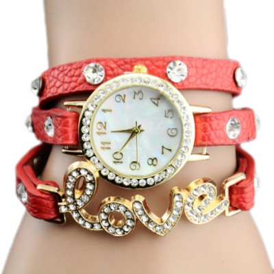 Yashmit Valentine Watch Diamond Studded Love Red YE-4032 Analog Watch  - For Girls   Watches  (Yashmit)