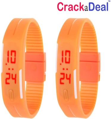 CrackaDeal | Pack of 3 | High Quality Orange Led | Pack of 2 | High Quality Orange Led Digital Watch  - For Couple   Watches  (CrackaDeal)
