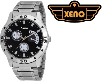 Xeno BN3 Day Date Type Chronograph Pattern Silver Metal Black New Look Fashion Stylish Modish Watch  - For Boys   Watches  (Xeno)