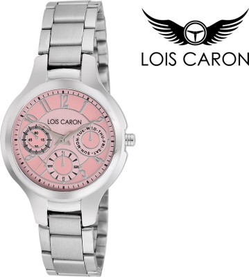 Lois Caron Lcs-4512 Pink Chronograph Pattern Analog Watch  - For Women   Watches  (Lois Caron)