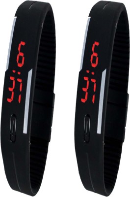 Y&D Combo of Led Band Black + Black Digital Watch  - For Men & Women   Watches  (Y&D)