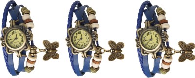 NS18 Vintage Butterfly Rakhi Watch Combo of 3 Blue Analog Watch  - For Women   Watches  (NS18)