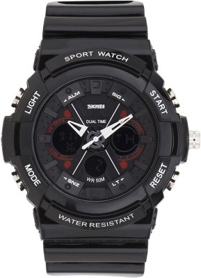 Skmei SKMEI.A.0966 BLACK RED Analog Analog-Digital Watch  - For Men   Watches  (Skmei)