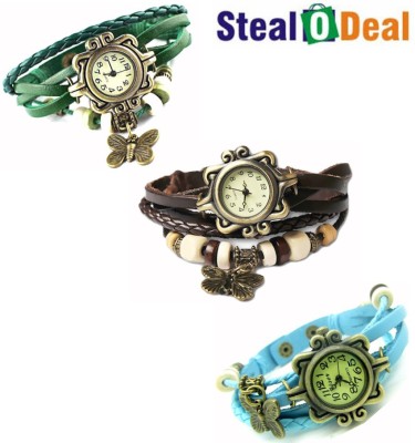 Stealodeal Beautiful Colors Butterfly pendant Rakhi Butterfly Watch  - For Boys   Watches  (Stealodeal)