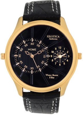 Exotica Fashions EF-71-Dual-LS-Gold-Black Basic Analog Watch  - For Men   Watches  (Exotica Fashions)