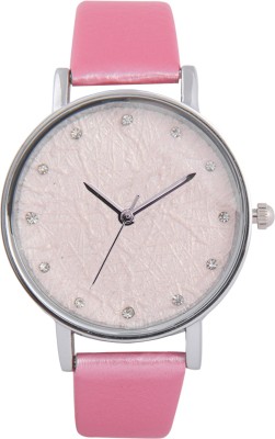 3wish Light Pink Dial Leather Strap Watch  - For Women   Watches  (3wish)