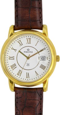 Maxima 24480LMGY Gold Analog Watch  - For Men   Watches  (Maxima)