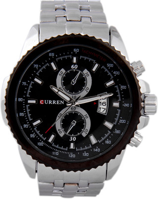 

Curren FD.8082 SILVER BLK 3DATE Watch - For Men