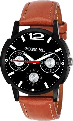 Golden Bell GB-640BlkDBrnStrap Analog Watch  - For Men   Watches  (Golden Bell)