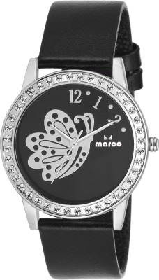 Marco JEWELS MR-LR-155-BLK-BLK Analog Watch  - For Women   Watches  (Marco)