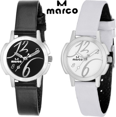 MARCO elite combo ladies 008 black white Watch  - For Women   Watches  (Marco)