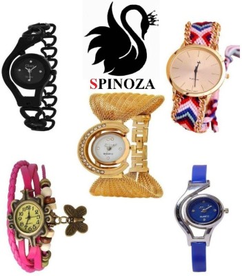 SPINOZA glory fancy beautiful multicolor set of 5 watches Analog Watch  - For Women   Watches  (SPINOZA)