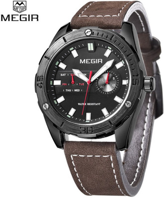 

Megir Gmarks-1063-Dark brown Executive Watch - For Men