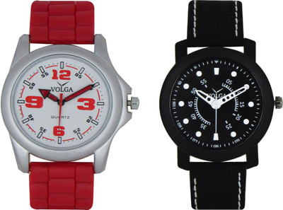 

Volga Branded Leather Quality Designer Dial Diwali Special Combo77 Designer Sport Looks WaterProof Mens Watch Watch - For Men