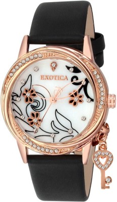 Exotica Fashions EFL-700-Black-RG Analog Watch  - For Women   Watches  (Exotica Fashions)