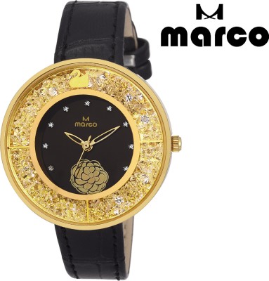 Marco JEWEL DIAMOND BEADS MR-LR M2 BLACK Analog Watch  - For Women   Watches  (Marco)