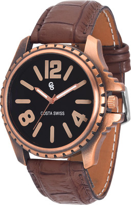 Costa Swiss CS-4004 Sub-Aquatic Copper Analog Watch - For Men
