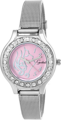 

Gesture Crystal Pink Modest Watch - For Women