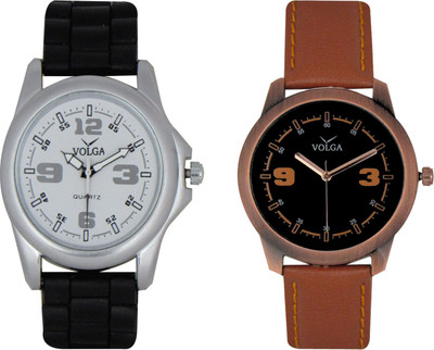 

Volga Branded Leather Quality Designer Dial Diwali Special Combo14 Designer Sport Looks WaterProof Mens Watch Watch - For Men