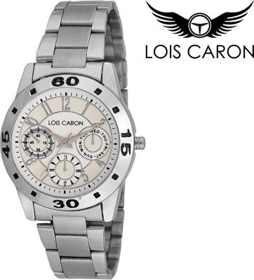 Lois Caron Lck-4515 White Chronograph Pattern Watch  - For Women   Watches  (Lois Caron)