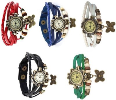Yashmit BRACELET BUTTERFLY RED GREEN BLACK BLUE WHITE YE-4165 Watch  - For Women   Watches  (Yashmit)