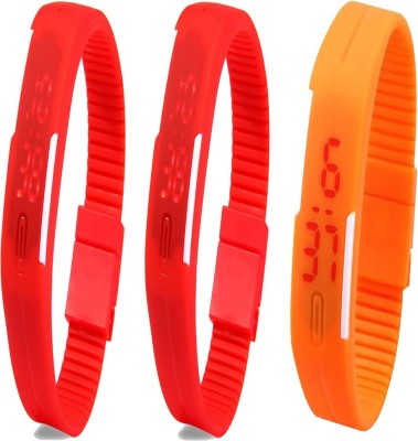 Y&D Combo of Led Band Red + Red + Orange Digital Watch  - For Couple   Watches  (Y&D)