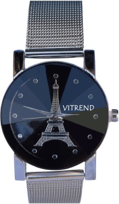 Vitrend Eiffel tower printed on dial new style Black design Analog Watch  - For Women   Watches  (Vitrend)